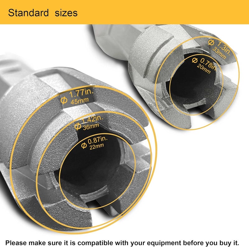 Hanpex Tub Drain Remover Wrench - Dual Ended for Bath & Shower Drains, Closet Spuds - Heavy Duty Aluminum - Image 3